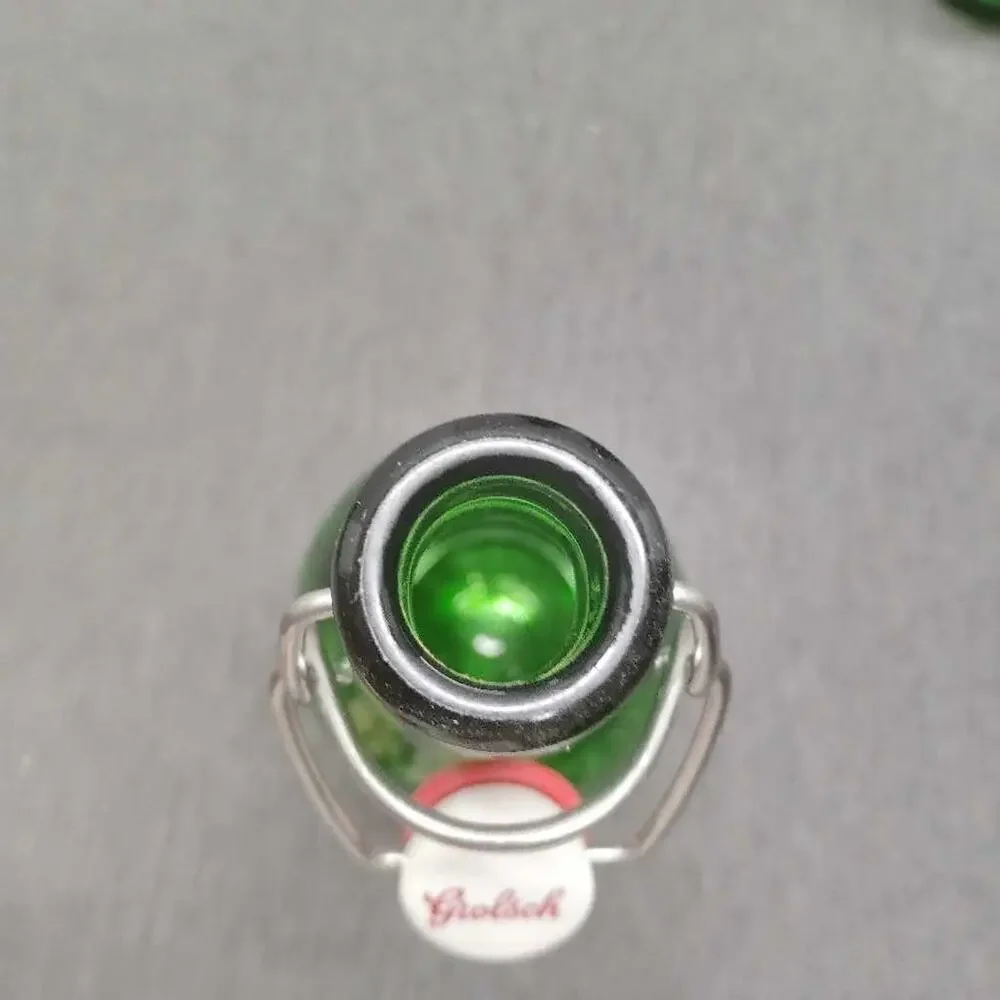Grolsch Swing Top Beer Bottles Set 3 Green Glass Reusable Brewing